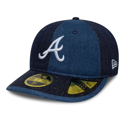 Pictured is this MLB Multipanel Atlanta Braves Retro Crown 59FIFTY Fitted cap in navy. 1