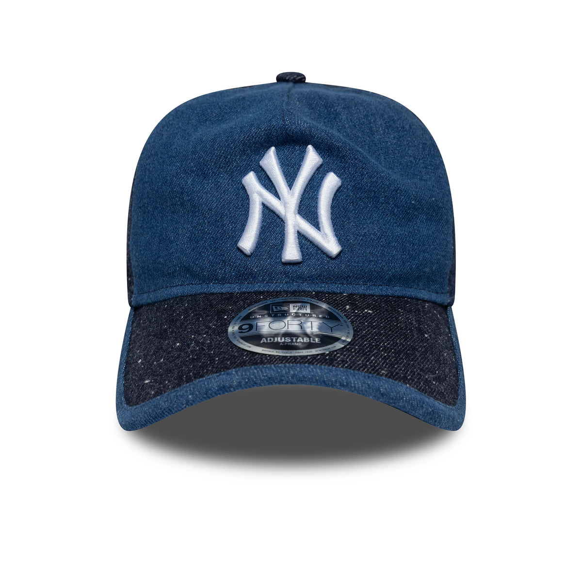 Pictured is this MLB Multipanel New York Yankees 9FORTY A-Frame Unstructured cap in navy. 2