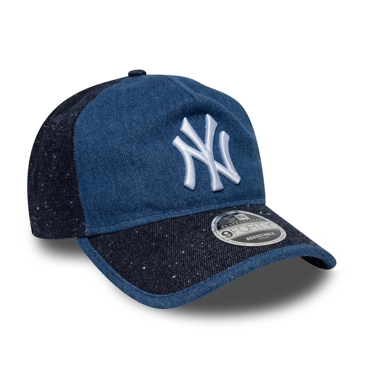 Pictured is this MLB Multipanel New York Yankees 9FORTY A-Frame Unstructured cap in navy. 3