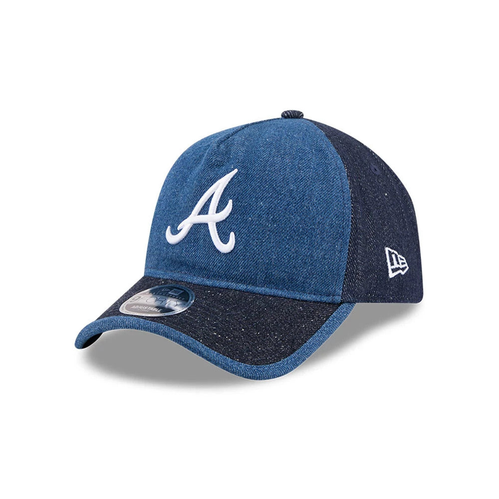 Pictured is this MLB Multipanel Atlanta Braves 9FORTY A-Frame Unstructured cap in navy. 1