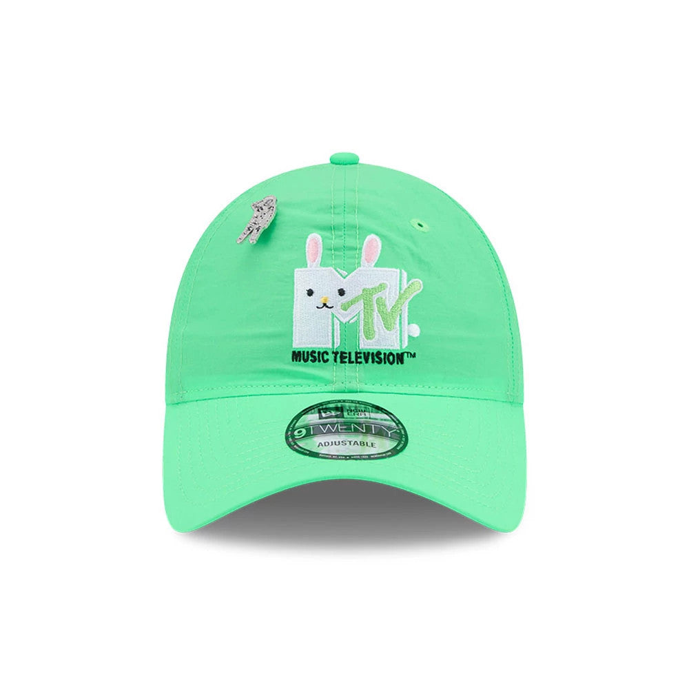 Pictured is this MTV Logo 9TWENTY cap in bright green. 3