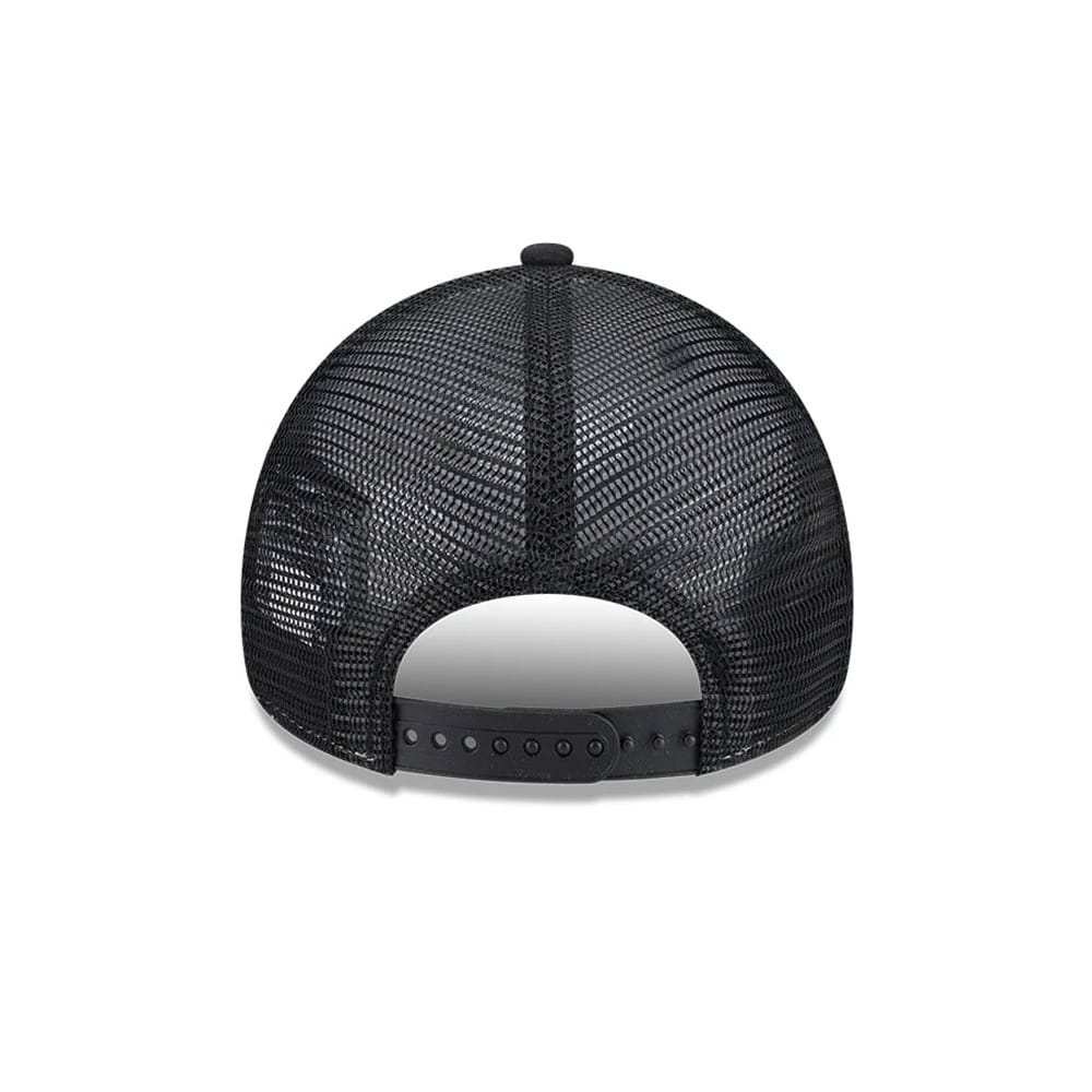 Pictured is this MTV Logo 9FORTY A-Frame Trucker cap in black. 4