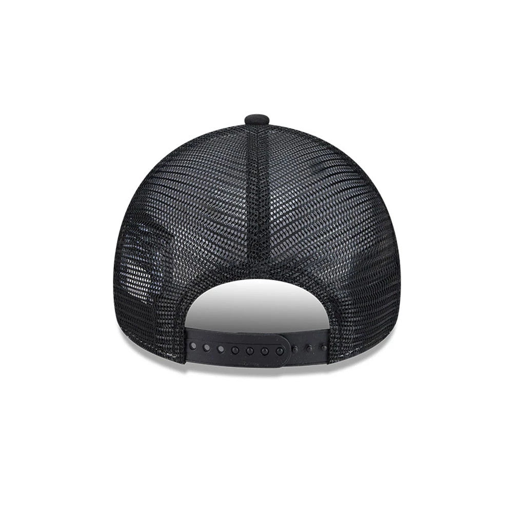 Pictured is this MTV Logo 9FORTY A-Frame Trucker cap in black. 4