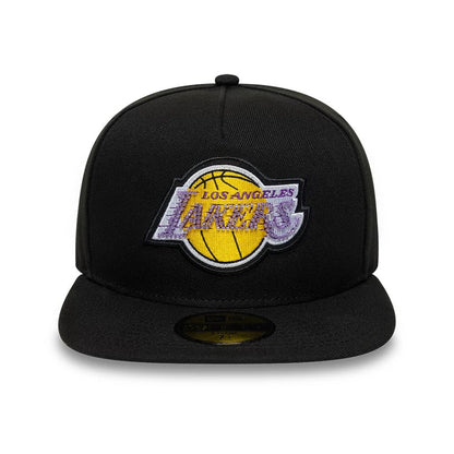 Pictured is this NBA Bead LA Lakers 59FIFTY A-Frame Fitted cap in black. 3