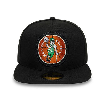 Pictured is this NBA Bead Boston Celtics 59FIFTY A-Frame Fitted cap in black. 3