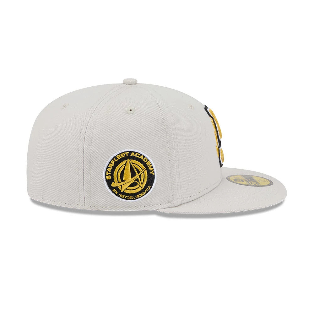 Pictured is this Logo Star Trek 59FIFTY Fitted cap in light beige. 5
