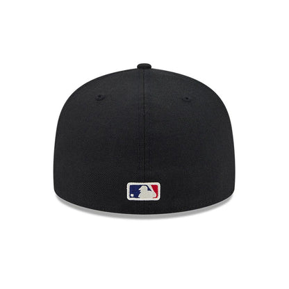 Pictured is this Fear Of God X MLB Logo 59FIFTY Fitted cap in black. 5
