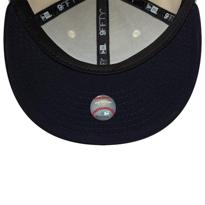 Pictured is this MLB Ombre Script New York Yankees 9FIFTY Snapback cap in light beige. 6