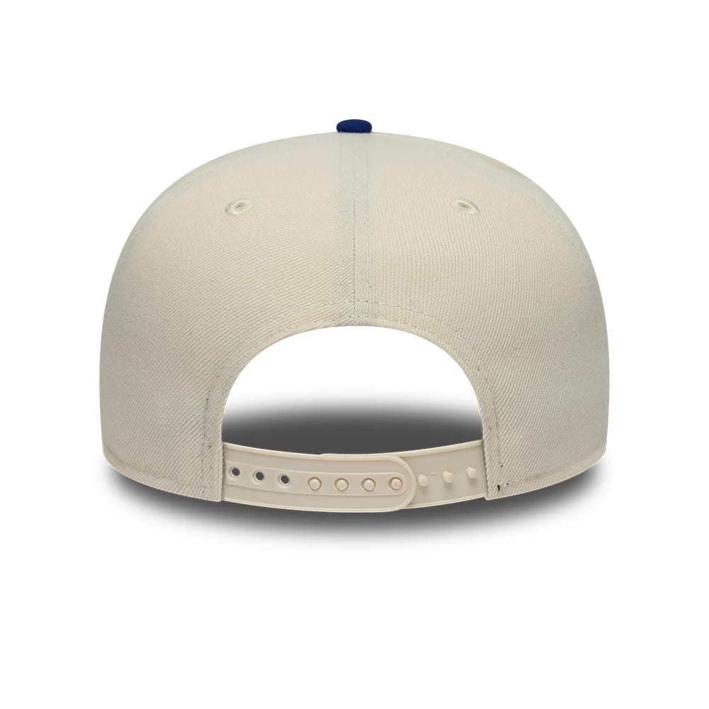 Pictured is this MLB Ombre Script Los Angeles Dodgers 9FIFTY Snapback cap in light beige. 7