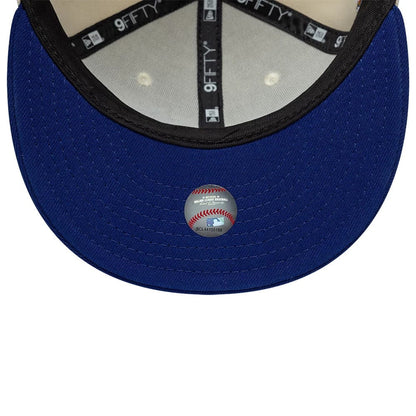 Pictured is this MLB Ombre Script Los Angeles Dodgers 9FIFTY Snapback cap in light beige. 2