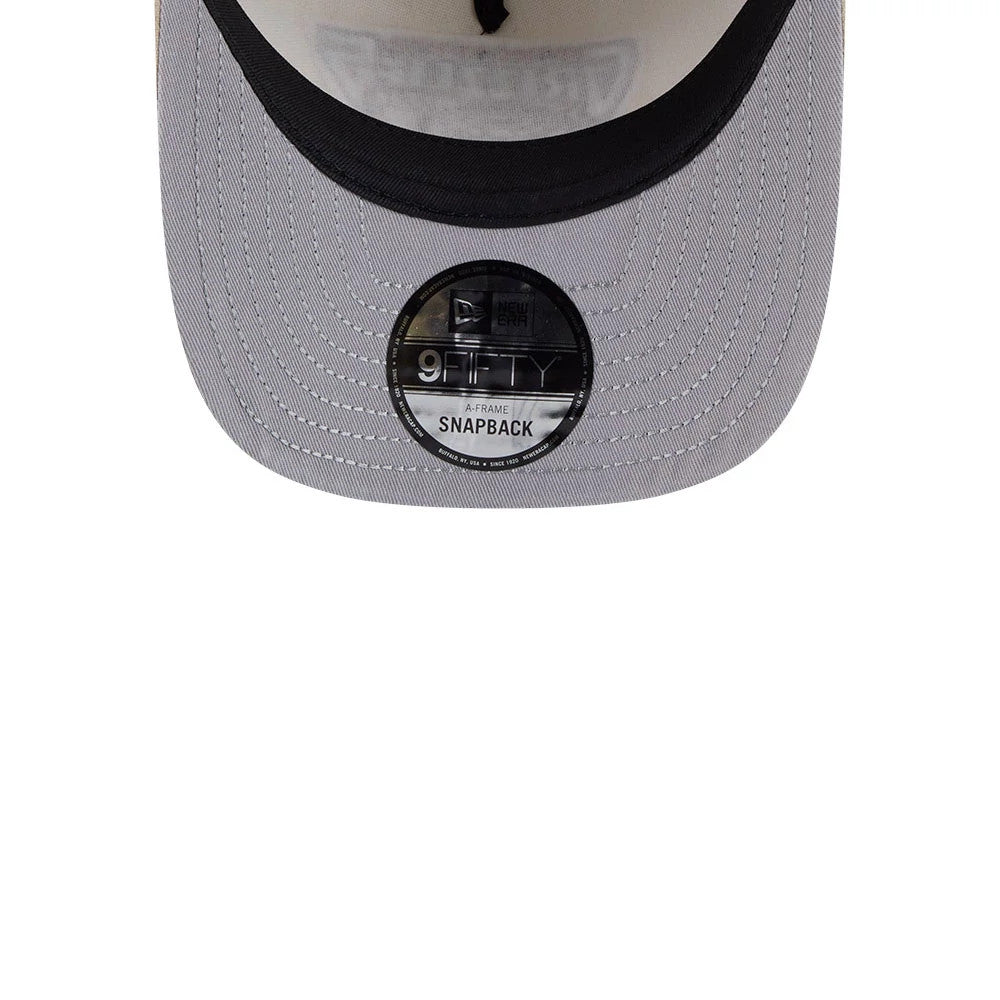Pictured is this NBA Vancouver Grizzlies 9FIFTY A-Frame Snapback cap in light beige. 2