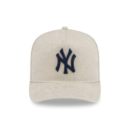 Pictured is this MLB New York Yankees 9FIFTY A-Frame Snapback cap in light beige. 3