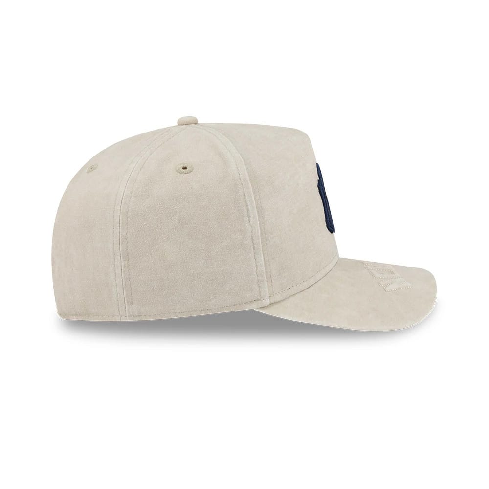 Pictured is this MLB New York Yankees 9FIFTY A-Frame Snapback cap in light beige. 7