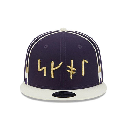 Pictured is this NFL Rivalry 2026 Minnesota Vikings 9FIFTY Snapback cap in dark purple. 3