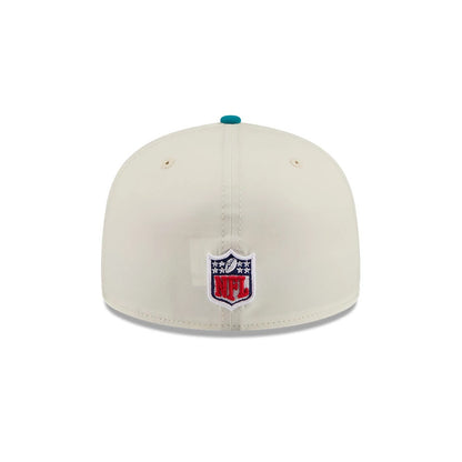 Pictured is this NFL Rivalry 2026 Jacksonville Jaguars 59FIFTY Fitted cap in white & jaguar print. 5