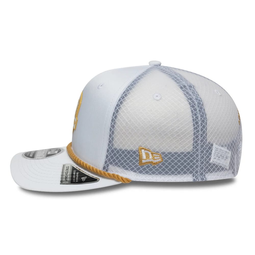 Pictured is this Dare To Dream Ryder Cup Europe 2027 9FIFTY Stretch Snap cap in white. 5