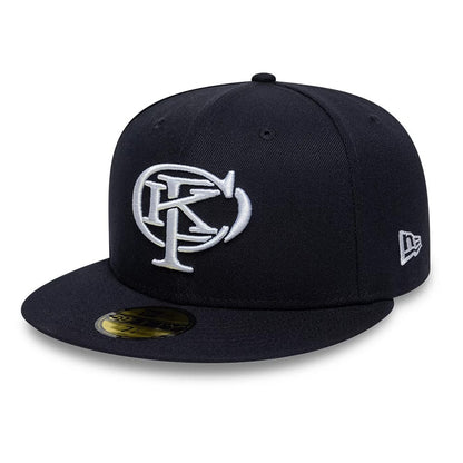 Pictured is this Gettomasa X New Era 59FIFTY Fitted cap in navy. 1