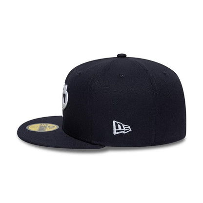 Pictured is this Gettomasa X New Era 59FIFTY Fitted cap in navy. 6