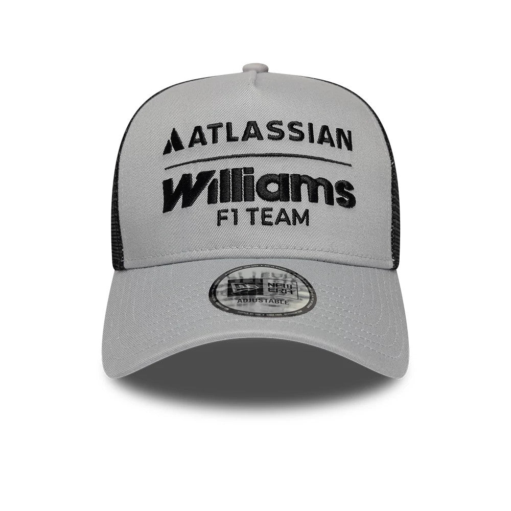 Pictured is this Williams E-Frame 9FORTY A-Frame Trucker cap in grey. 2