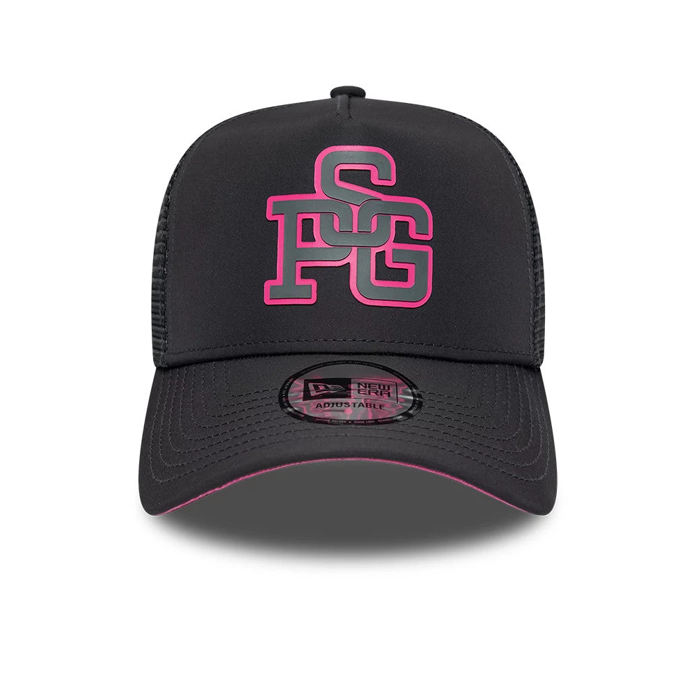 Pictured is this HD Neon Paris Saint-Germain 9FORTY E-Frame cap in dark grey. 3