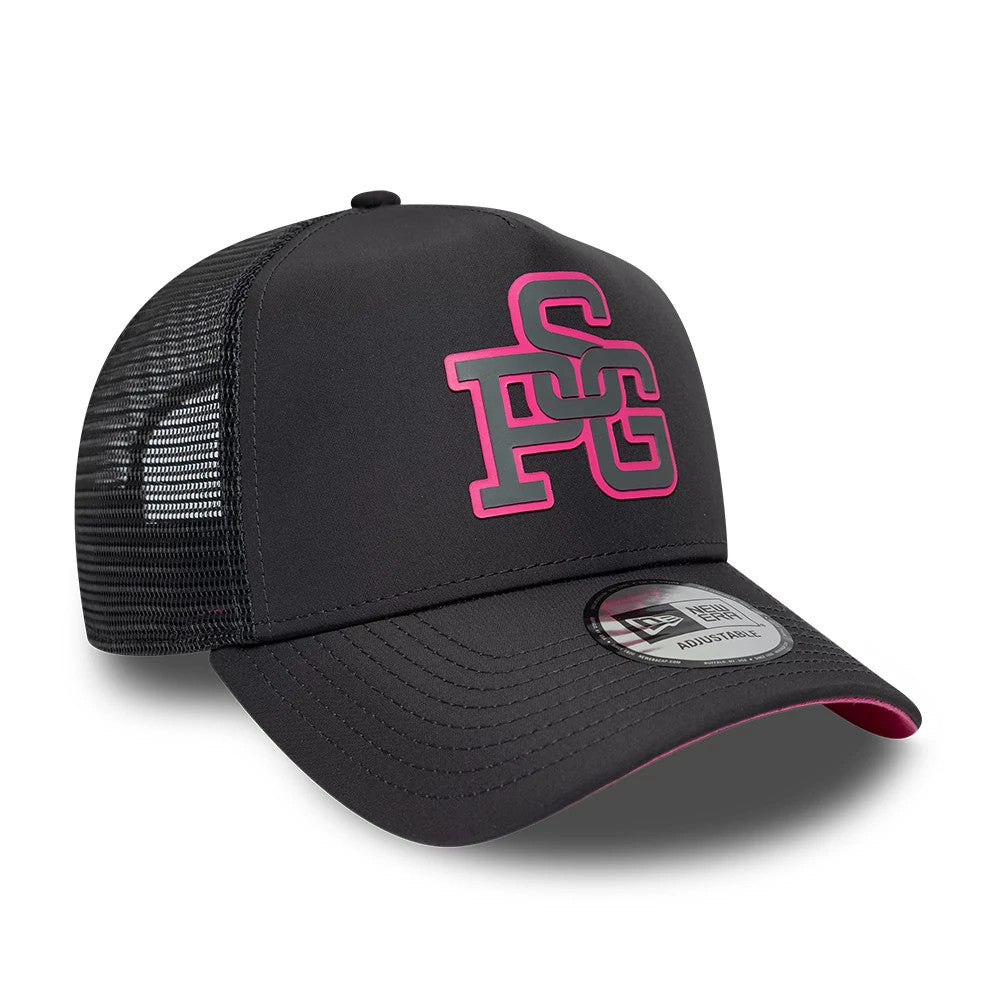 Pictured is this HD Neon Paris Saint-Germain 9FORTY E-Frame cap in dark grey. 4