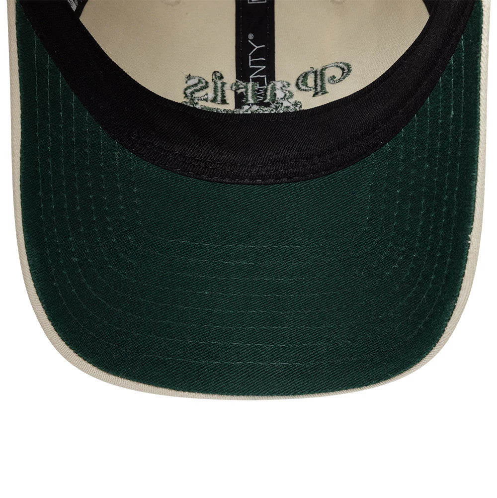 Pictured is this Womens Script Paris Saint-Germain 9TWENTY cap in light beige. 2