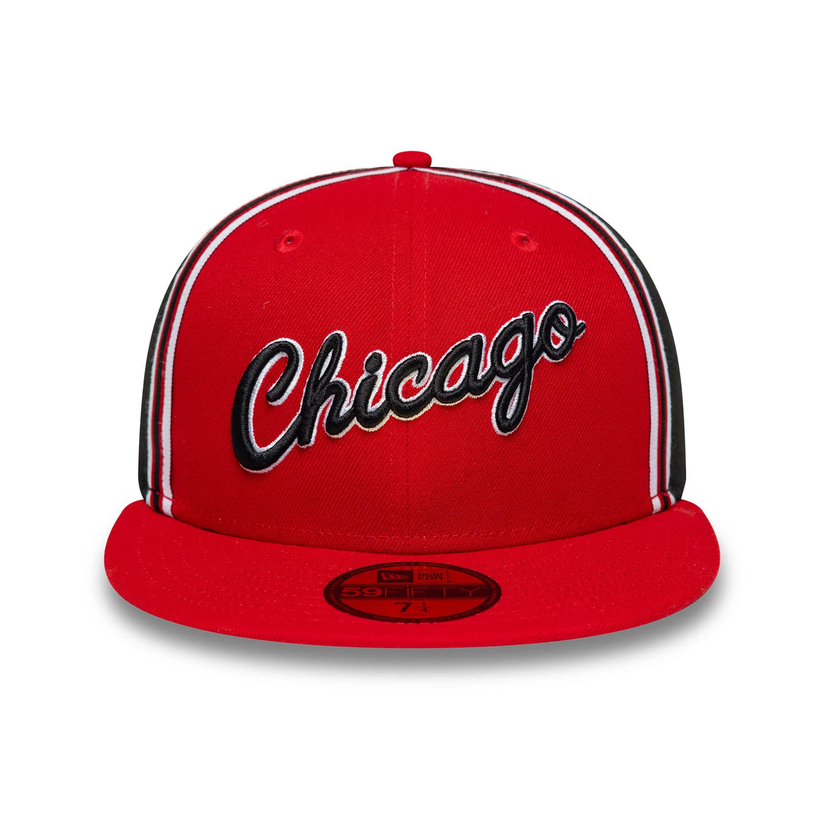 Pictured is this NBA Hardwood Classic Players Chicago Bulls 59FIFTY Fitted cap in red. 2