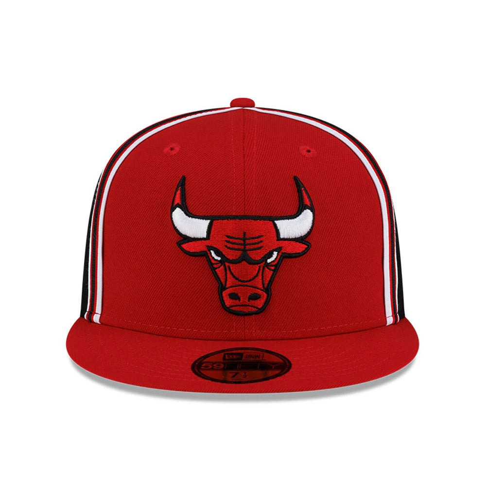 Pictured is this NBA Hardwood Classic Players Chicago Bulls 59FIFTY Fitted cap in red. 2
