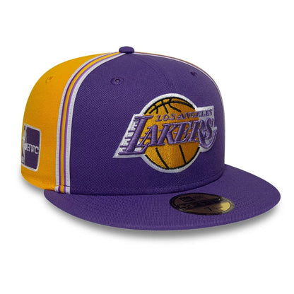 Pictured is this NBA Hardwood Classic Players LA Lakers 59FIFTY Fitted cap in purple. 1