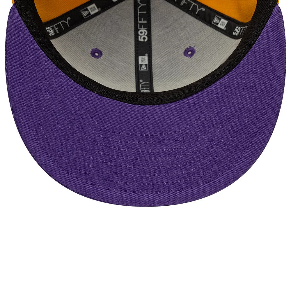 Pictured is this NBA Hardwood Classic Players LA Lakers 59FIFTY Fitted cap in purple. 5