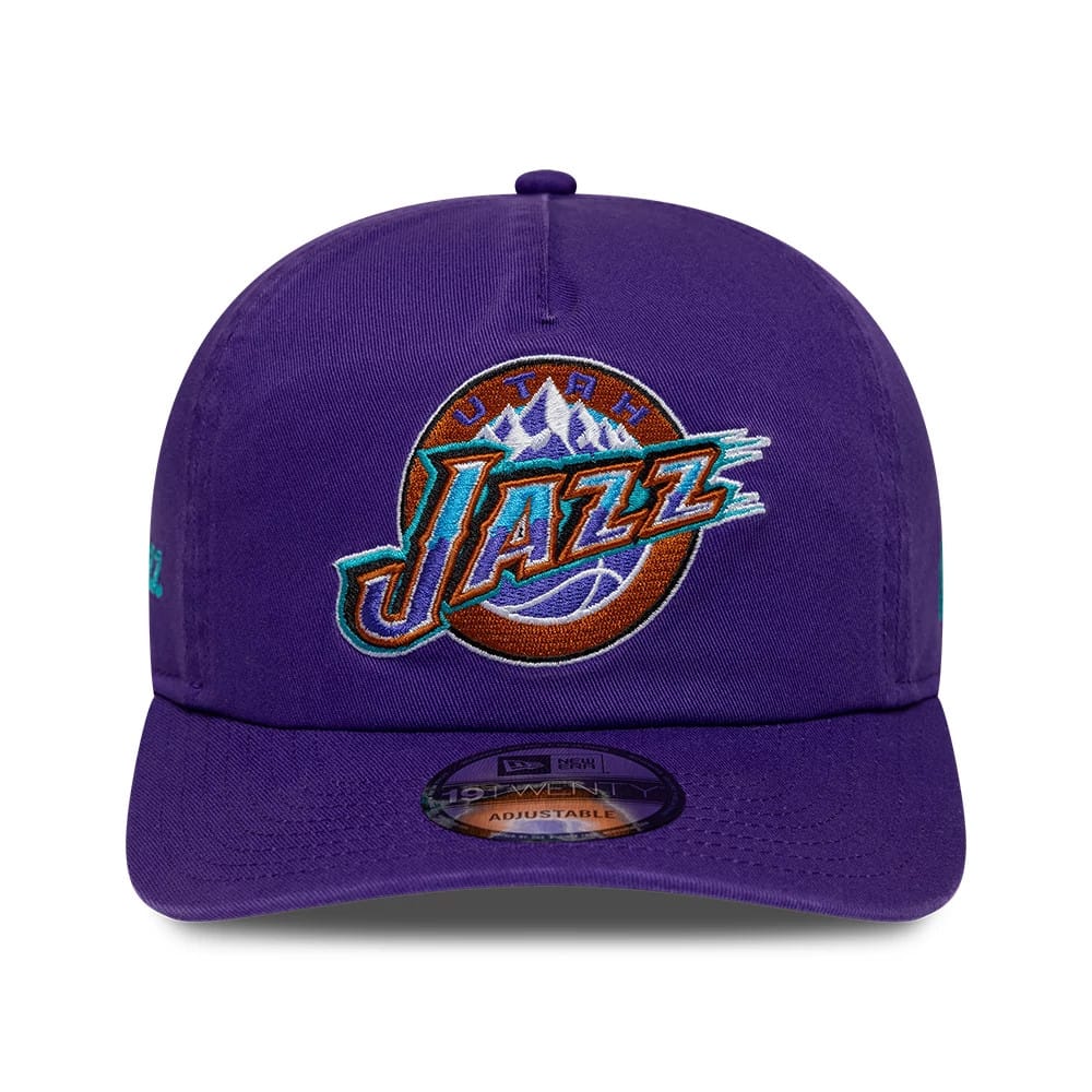 Pictured is this NBA Hardwood Classic Utah Jazz 19TWENTY cap in purple. 2