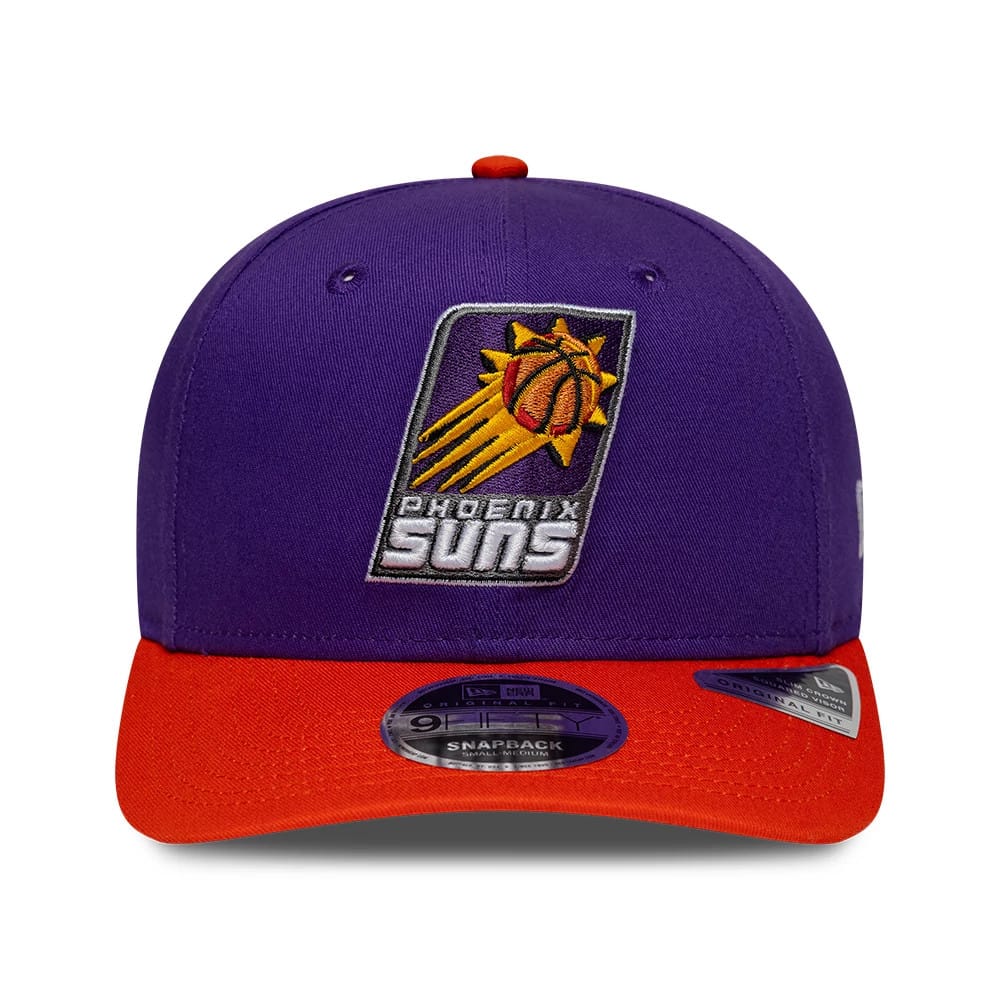 Pictured is this NBA Hardwood Classic Phoenix Suns 9FIFTY Snapback cap in purple. 3