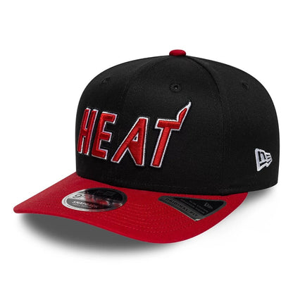 Pictured is this NBA Hardwood Classic Miami Heat 9FIFTY Snapback cap in black. 1