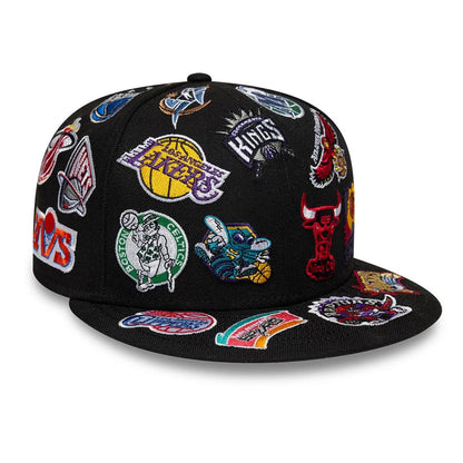 Pictured is this NBA Hardwood Classic All Over 59FIFTY Fitted cap in black. 4