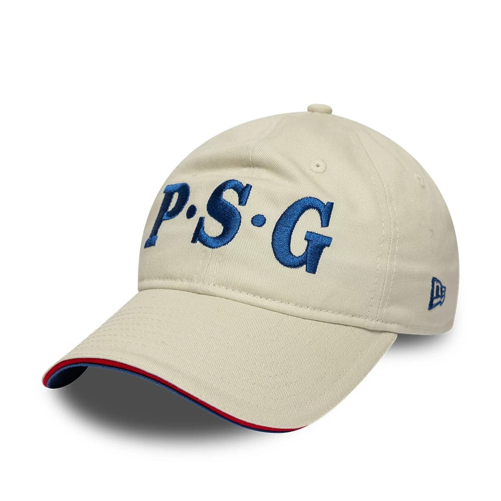 Pictured is this Paris Saint Germain 86 9TWENTY cap in light beige. 4