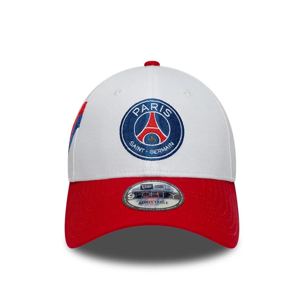 Pictured is this Paris Saint Germain 86 9FORTY cap in white. 3