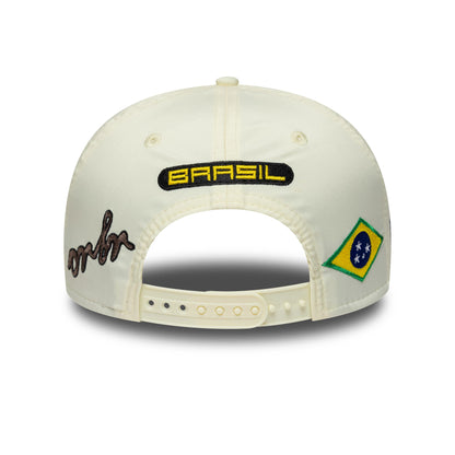 Pictured is this Red Bull Racing Brazil Race Special 9SEVENTY Stretch Snap cap in cream. 4