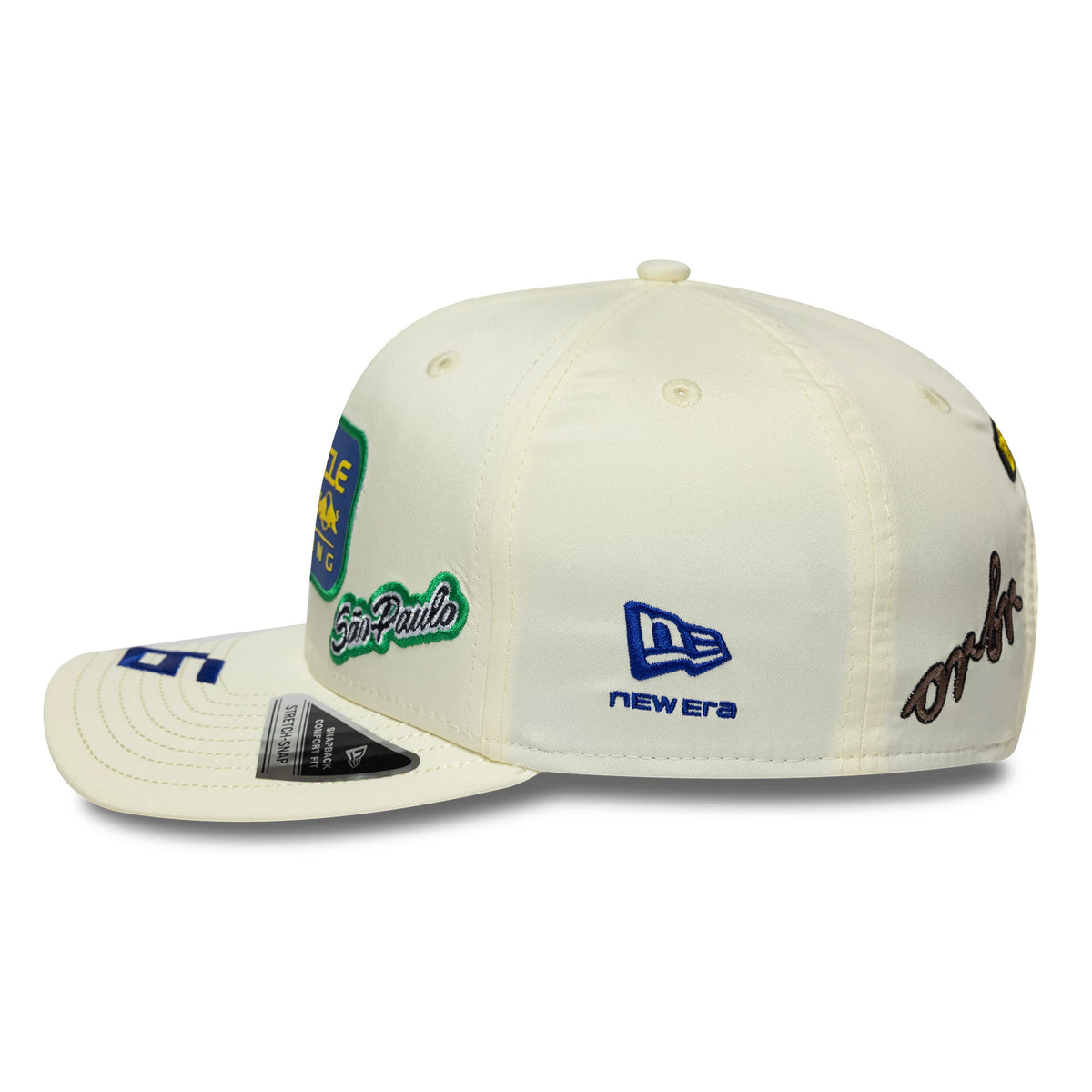 Pictured is this Red Bull Racing Brazil Race Special 9SEVENTY Stretch Snap cap in cream. 6