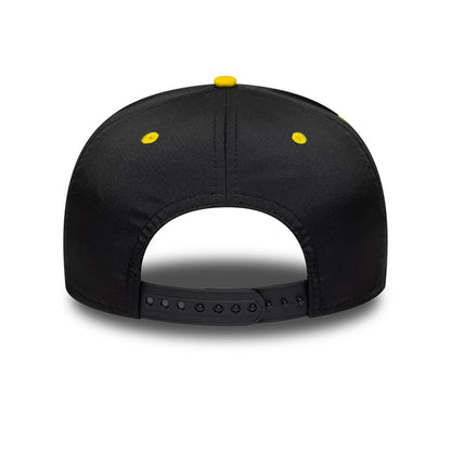 Pictured is this The Hundred 2026 Trent Rockets 9SEVENTY Stretch Snap Adjustable cap in black. 6