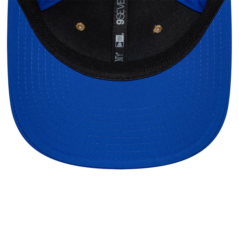 Pictured is this The Hundred 2026 MI London 9SEVENTY Stretch Snap Adjustable cap in bright blue. 7