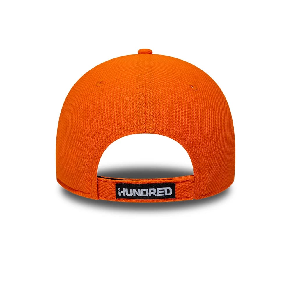 Pictured is this The Hundred 2026 Sunrisers Leeds 9FORTY Adjustable cap in orange. 4