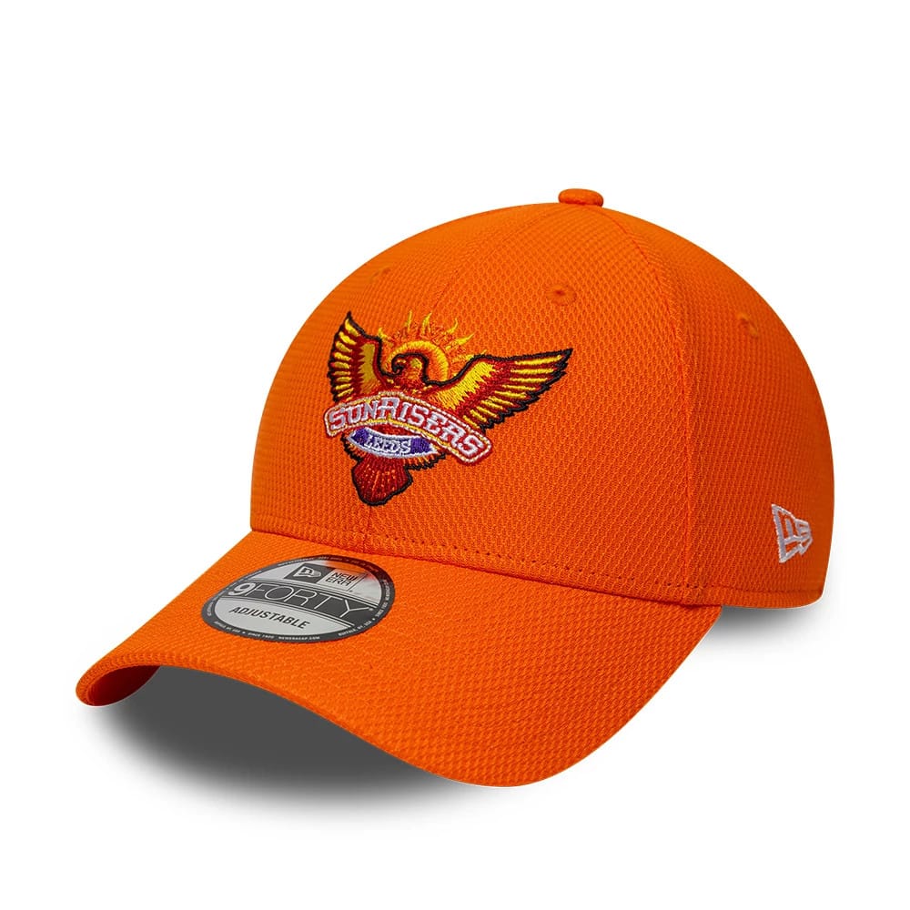 Pictured is this The Hundred 2026 Sunrisers Leeds 9FORTY Adjustable cap in orange. 1