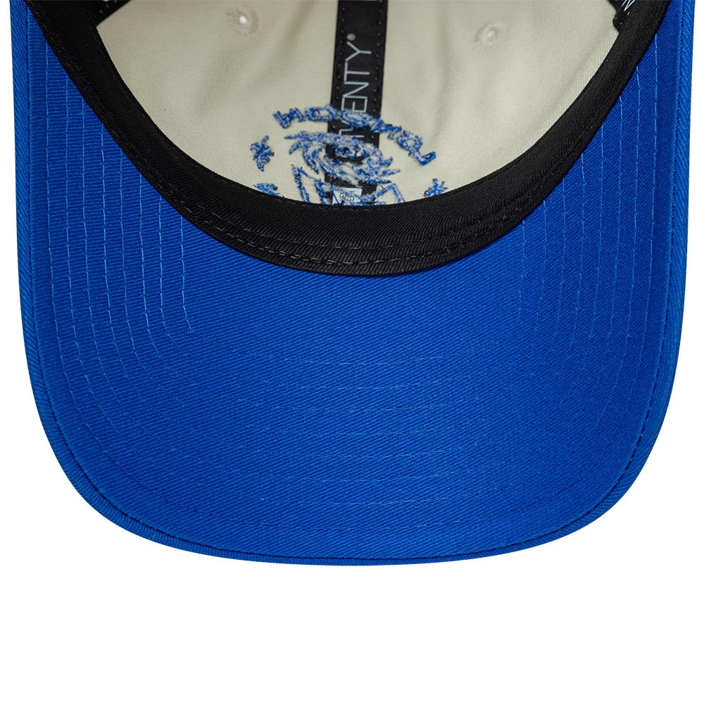Pictured is this The Hundred 2026 MI London 9TWENTY Adjustable cap in light beige & blue. 7