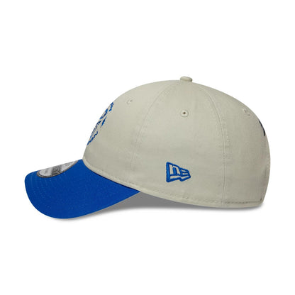 Pictured is this The Hundred 2026 MI London 9TWENTY Adjustable cap in light beige & blue. 5