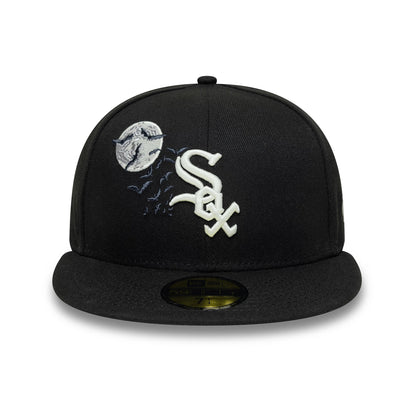 Pictured is this MLB Bats Chicago White Sox 59FIFTY Fitted cap in black. 3