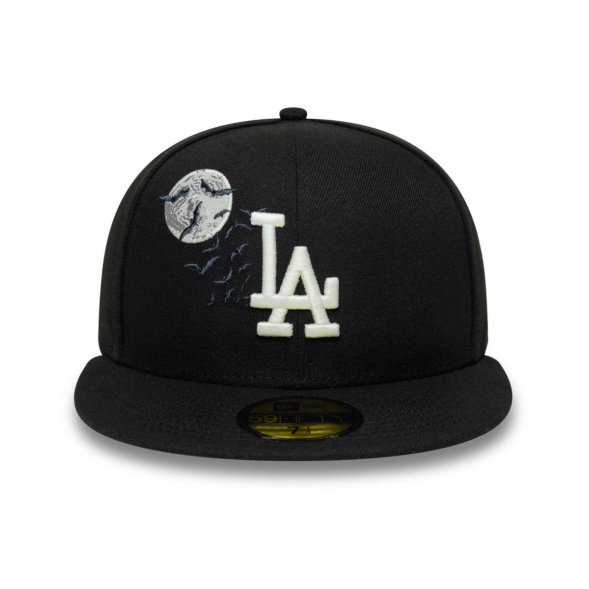 Pictured is this MLB Bats LA Dodgers 59FIFTY Fitted cap in black. 3