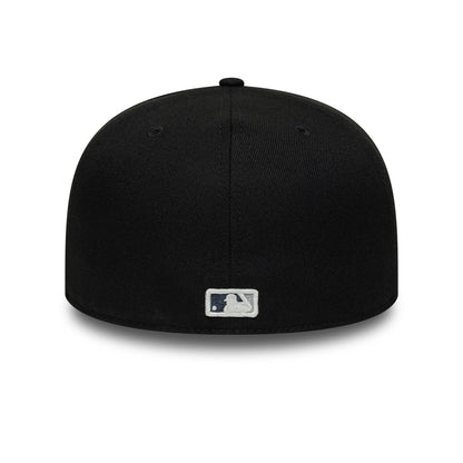 Pictured is this MLB Bats Atlanta Braves 59FIFTY Fitted cap in black. 6