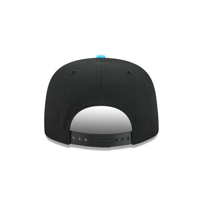 Pictured is this MLB Electrocute New York Mets 9FIFTY A-Frame Snapback cap in black. 6