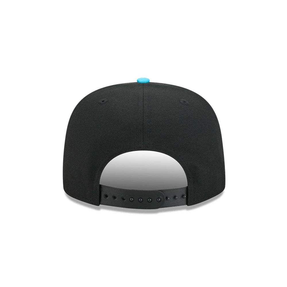 Pictured is this MLB Electrocute LA Dodgers 9FIFTY A-Frame Snapback cap in black. 6