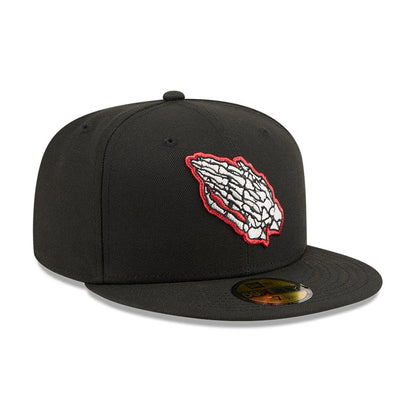 Pictured is this New Era Praying Skeleton 59FIFTY Fitted cap in black. 4